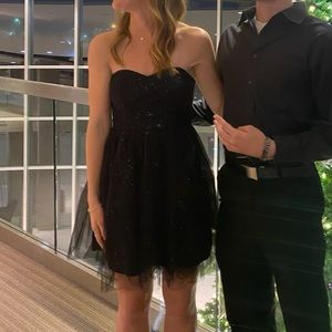 Lulus Strapless Tulle Mini Dress